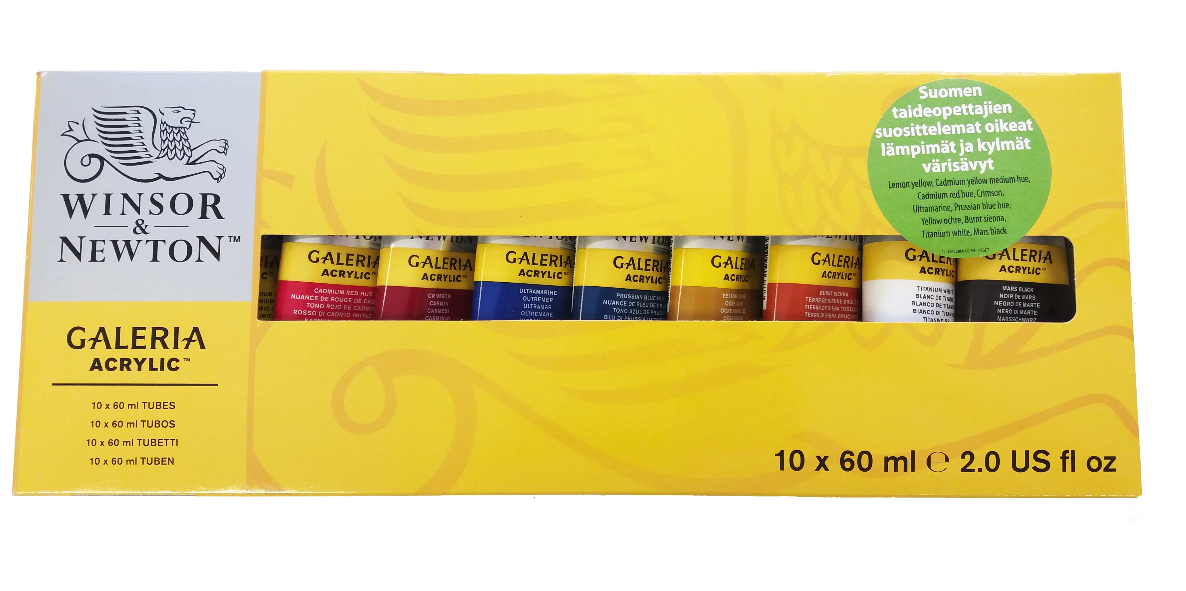 W&N Galeria 10 x 60 ml -Suomen Värisävyt!