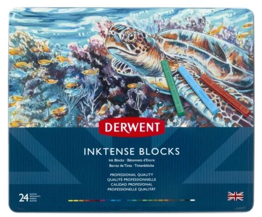 Derwent Inktense Blocks 24 Water-Soluble Ink Blocks