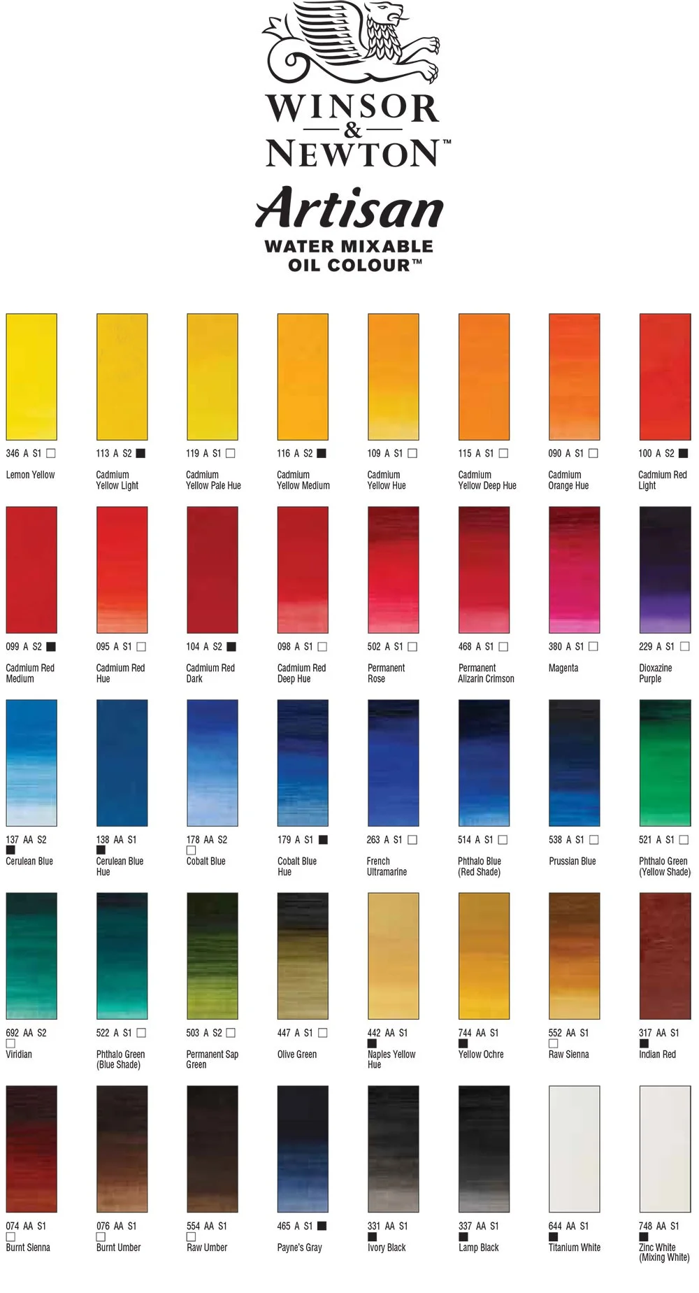 W&N Artisan Water mixable oil colours 37 ml - Image 2