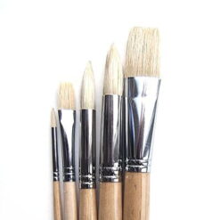 HanArt 810 Hog Bristle Brush, Flat