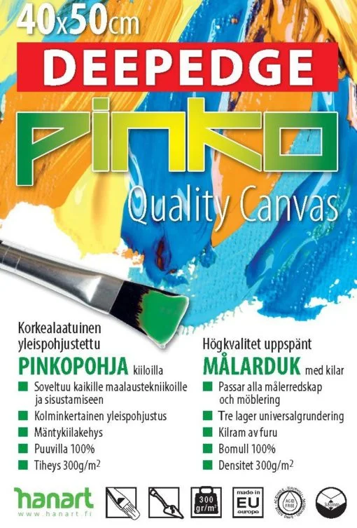 PINKO 3D -maalauspohjat, PIENET KOOT, 100% puuvilla - Image 2