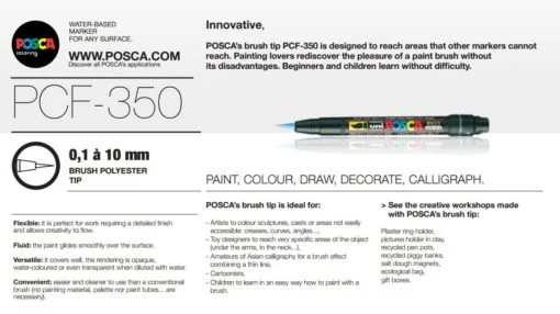 POSCA PC-350 -maalitussi sivellinkärjellä - Image 2