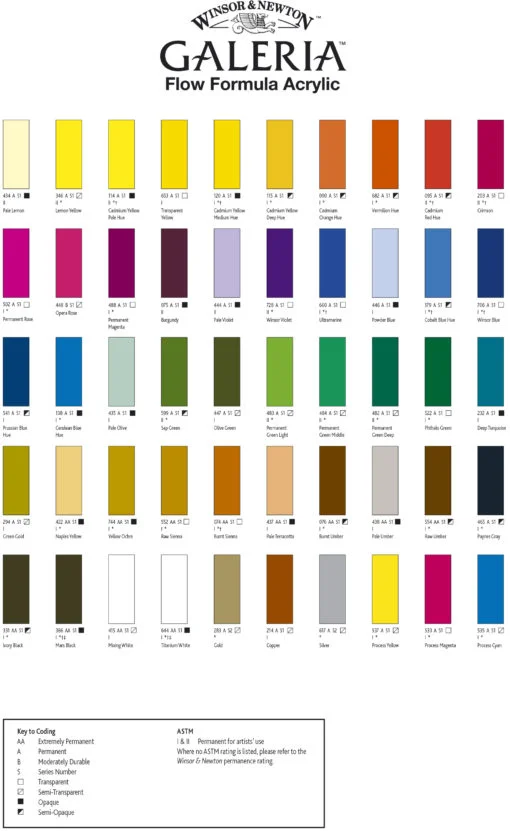 W&N Galeria acrylic colors 500 ml - Image 2