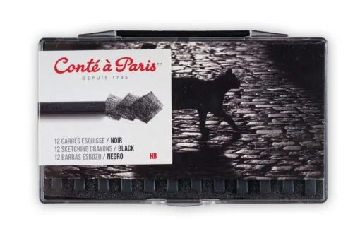 Conté á Paris -black crayons 12 kpl