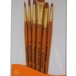 DR Simply Gold Taklon Synthetic Fiber Brush Set, 6 pcs, Large Brushes