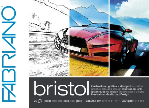 Fabriano Bristol 250g A4, A3 -pads