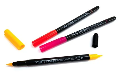 Lyra Aqua Brush Duo akvarellitussi sivellinkärjellä