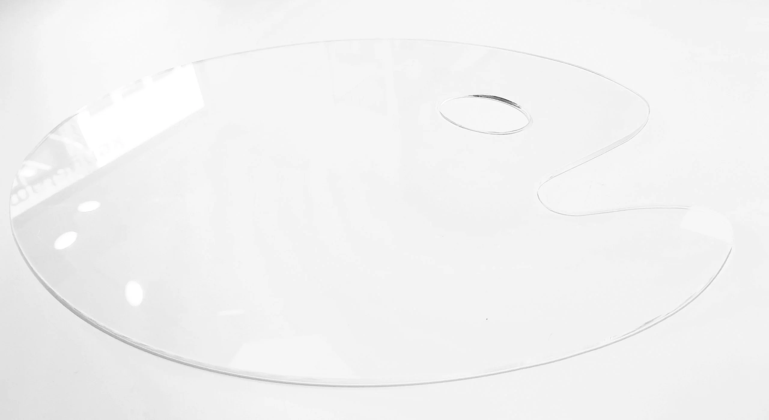 Läpinäkyvä akryylipaletti suorakaide