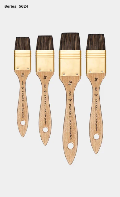 Panart Echo Synthetic 5624 Artificial Fiber Brush, Flat
