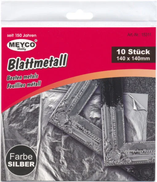 MEYCO Lehtimetalli 140 x 140 mm, 10 kpl, hopea