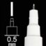 deleter line white