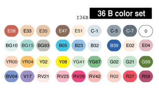 Copic Ciao 36 marker set A ja B - Image 4
