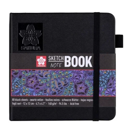Sakura sketch book, black pages, Different sizes - Image 2