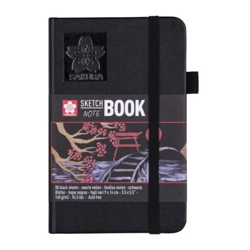 Sakura sketch book, black pages, Different sizes - Image 3