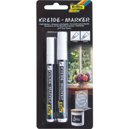 FOLIA Chalkboard marker 2kpl white