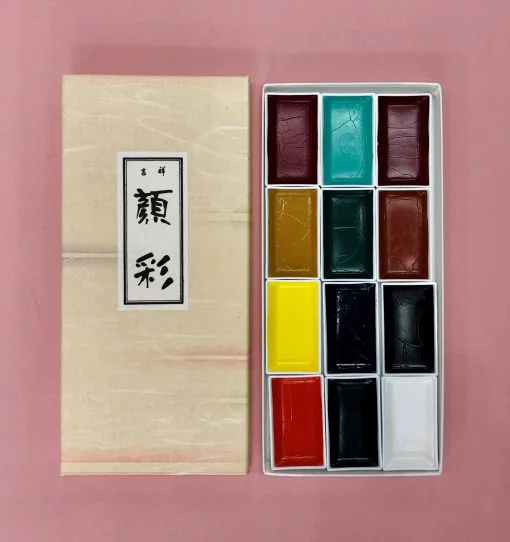 Yasutomo Sumi-e japanese watercolor set 12