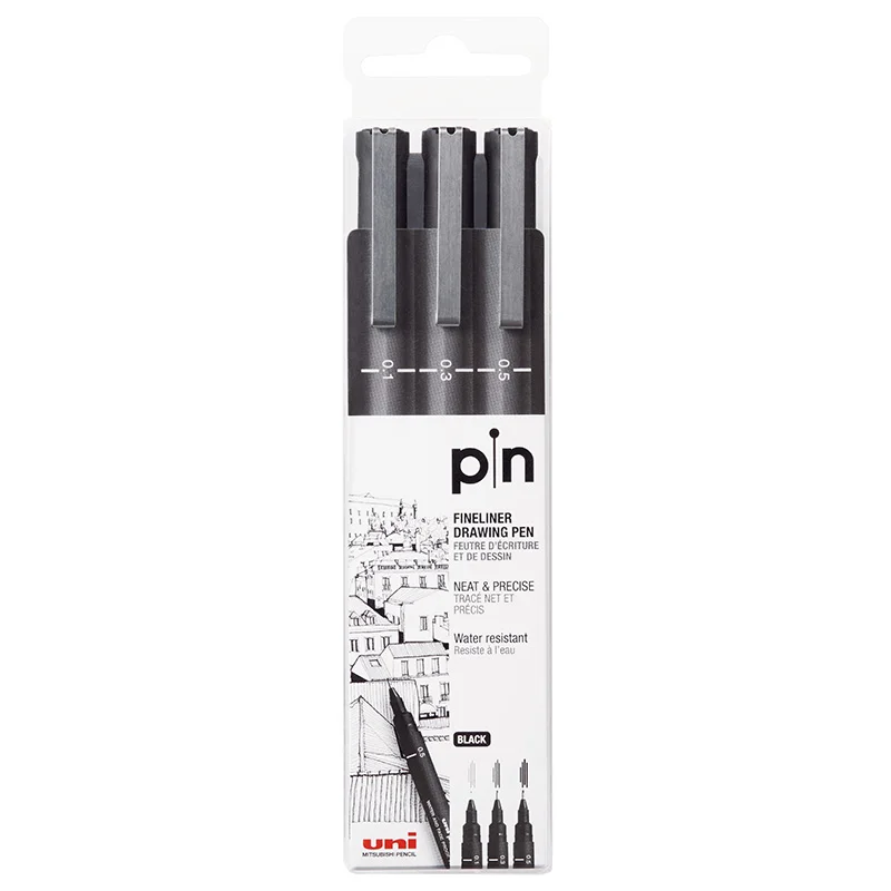 Uni Pin 3 pen sets - Image 2