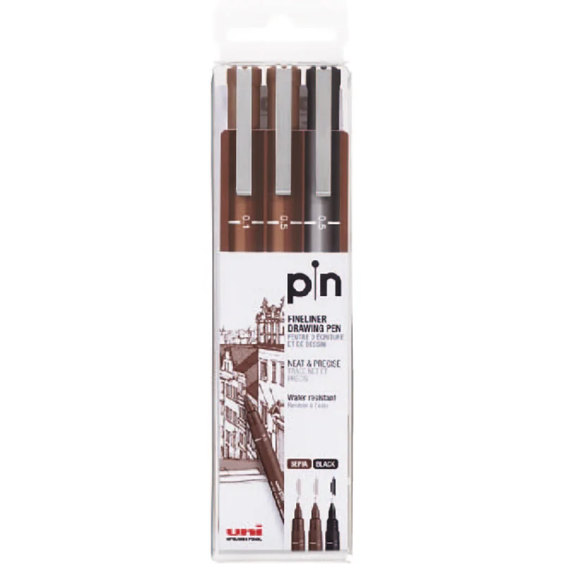 Uni Pin 3 pen sets