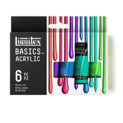 Liquitex Basics Metallics akryylivärisetti 6 x 22 ml